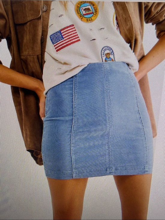 Free People Dresses & Skirts - Free People Femme Cord Mini Skirt Back Zip Clean Lines Sexy Baddie Twee Mod 10